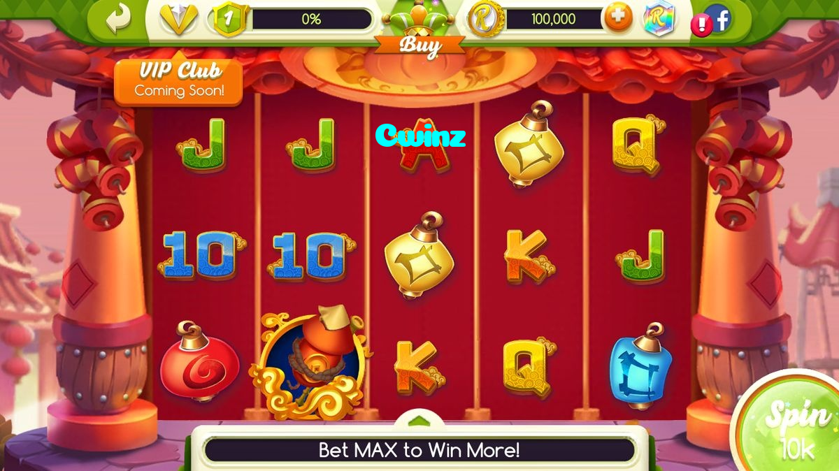 Cwinz casino presented on mobile device in Pakistan with slots and live games
